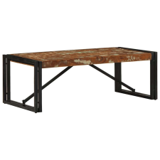 vidaXL többszínű tömör újrahasznosított fa dohányzóasztal 100x50x35 cm bútor