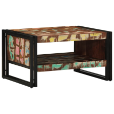 vidaXL többszínű tömör újrahasznosított fa dohányzóasztal 90x50x38cm bútor