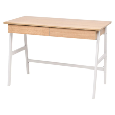 vidaXL tölgyfa/fehér színű íróasztal 110 x 55 x 75 cm íróasztal