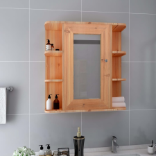 vidaXL tölgyszínű MDF tükrös fürdőszobaszekrény 66 x 17 x 63 cm fürdőszoba bútor