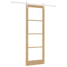 vidaXL Tolóajtó Hardver Készlettel 83x232 cm Masszív Fenyő (3332421) építőanyag