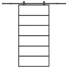 vidaXL tolóajtó vasalatokkal 102x205 cm ESG üveg&alumínium nyílászáró