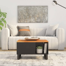 vidaXL tömör akácfa dohányzóasztal 60 x 50 x 35 cm bútor