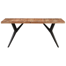 vidaXL tömör akácfa étkezőasztal 160 x 80 x 76 cm (323565) bútor