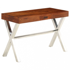 vidaXL Tömör akácfa íróasztal rózsafa felülettel 110 x 50 x 76 cm íróasztal