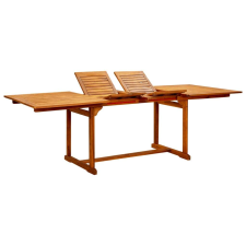 vidaXL tömör akácfa kerti étkezőasztal (150-200) x 100 x 75 cm kerti bútor