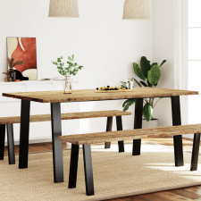 vidaXL tömör akácfa kerti étkezőasztal 150 x 90 x 75 cm kerti bútor