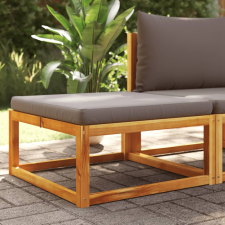vidaXL tömör akácfa kerti lábzsámoly párnával 65 x 65 x 29 cm kerti bútor