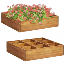 vidaXL Tömör akácfa kerti magaságyás 60 x 60 x 15 cm kerti dekoráció