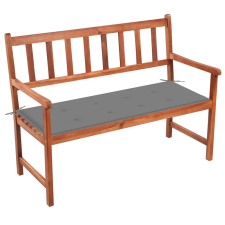 vidaXL tömör akácfa kerti pad párnával 120 cm kerti bútor