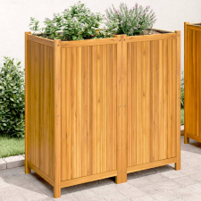 vidaXL tömör akácfa kerti virágtartó béléssel 100 x 50 x 100 cm kerti tárolás