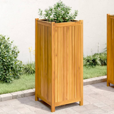 vidaXL Tömör akácfa kerti virágtartó béléssel 42 x 42 x 100 cm kerti tárolás