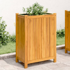 vidaXL tömör akácfa kerti virágtartó béléssel 54 x 31 x 75 cm kerti tárolás