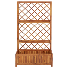 vidaXL tömör akácfa magaságyás ráccsal 85 x 38 x 150 cm (316542) kerti tárolás