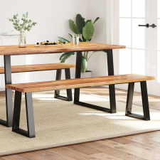 vidaXL tömör akácfa pad természetes éllel 160 cm bútor