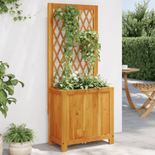 vidaXL tömör akácfa rácsos ültetőláda 55 x 29,5 x 132 cm kerti dekoráció