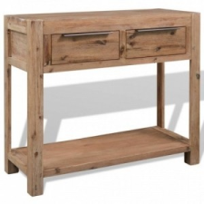 vidaXL Tömör akácfa tálalóasztal 82 x 33 x 73 cm bútor