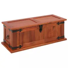 vidaXL Tömör akácfa tárolóláda 60 x 25 x 22 cm bútor