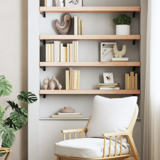 vidaXL tömör bükkfa falipolc 100 x 20 x 4 cm bútor