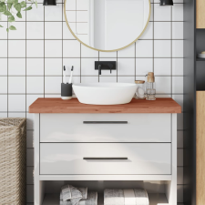 vidaXL Tömör bükkfa fürdőszobai pult 100 x 60 x 4 cm fürdőszoba bútor