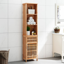 vidaXL tömör diófa fürdőszobaszekrény 42 x 29 x 182 cm fürdőszoba bútor