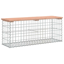 vidaXL Tömör duglászfenyő gabion kerti pad 103x31,5x42 cm kerti bútor