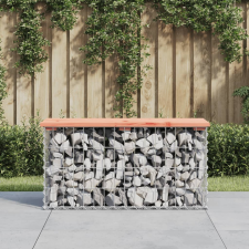 vidaXL tömör duglászfenyő gabion kerti pad 83x31,5x42 cm kerti bútor