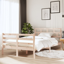 vidaXL tömör fa ágykeret 120 x 190 cm (4FT Small Double) ágy és ágykellék
