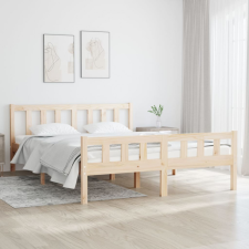vidaXL Tömör fa ágykeret 120 x 190 cm (4FT Small Double) ágy és ágykellék