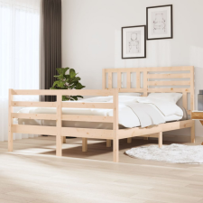 vidaXL tömör fa ágykeret 140 x 190 cm ágy és ágykellék