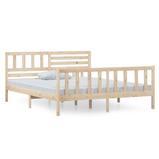 vidaXL tömör fa ágykeret 140 x 190 cm (3101133) ágy és ágykellék