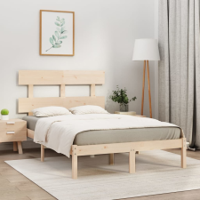 vidaXL tömör fa ágykeret 140x190 cm ágy és ágykellék