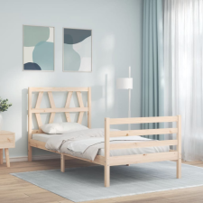 vidaXL tömör fa ágykeret fejtámlával 100 x 200 cm ágy és ágykellék