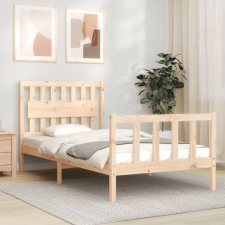 vidaXL tömör fa ágykeret fejtámlával 100 x 200 cm ágy és ágykellék