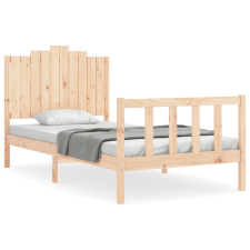vidaXL tömör fa ágykeret fejtámlával 100 x 200 cm (3192286) ágy és ágykellék