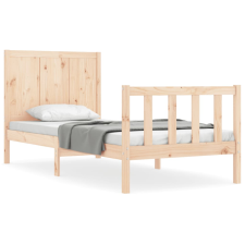 vidaXL tömör fa ágykeret fejtámlával 100 x 200 cm (3192611) ágy és ágykellék