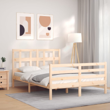 vidaXL tömör fa ágykeret fejtámlával 120 x 200 cm ágy és ágykellék