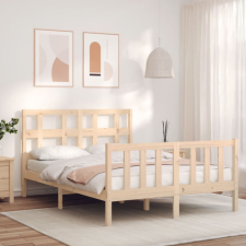 vidaXL tömör fa ágykeret fejtámlával 120 x 200 cm ágy és ágykellék