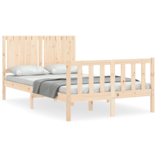 vidaXL tömör fa ágykeret fejtámlával 120 x 200 cm (3192941) ágy és ágykellék