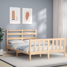 vidaXL tömör fa ágykeret fejtámlával 140 x 200 cm ágy és ágykellék