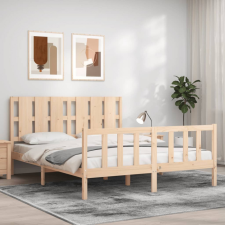 vidaXL tömör fa ágykeret fejtámlával 160 x 200 cm ágy és ágykellék