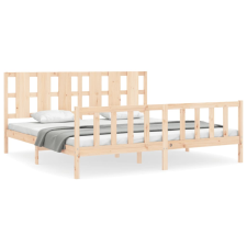 vidaXL tömör fa ágykeret fejtámlával 180 x 200 cm (3192246) ágy és ágykellék