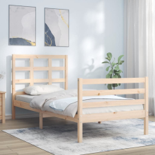 vidaXL tömör fa ágykeret fejtámlával 90 x 200 cm ágy és ágykellék