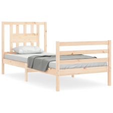 vidaXL tömör fa ágykeret fejtámlával 90 x 200 cm (3194556) ágy és ágykellék