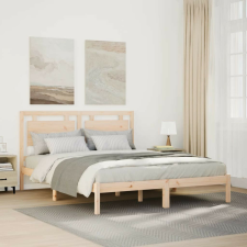 vidaXL tömör fa extra hosszú ágykeret matrac nélkül 140 x 220 cm ágy és ágykellék