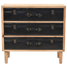 vidaXL tömör fenyő fiókos szekrény 80 x 36 x 75 cm (245778) bútor