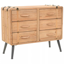 vidaXL tömör fenyő fiókos szekrény 91 x 35 x 73 cm bútor