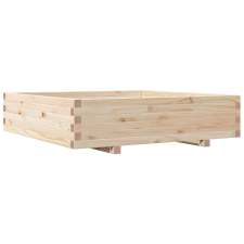 vidaXL tömör fenyő kerti virágláda 100 x 100 x 26,5 cm kerti tárolás