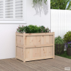 vidaXL Tömör fenyő kerti virágláda 90x50x70 cm