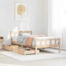 vidaXL tömör fenyőfa ágy matrac nélkül 100 x 200 cm ágy és ágykellék